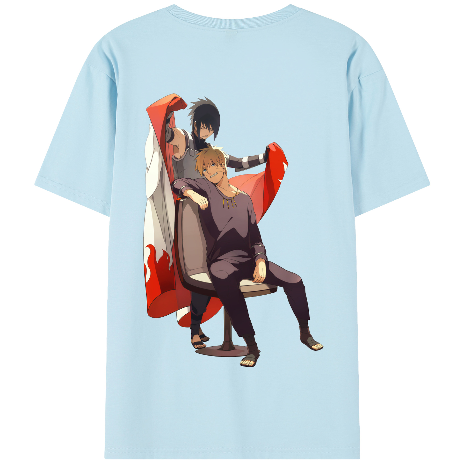 （画像用） NARUTO -ナルト- うずまき ナルト Uzumaki Naruto 綿100％半袖Tシャツ（背面プリント）